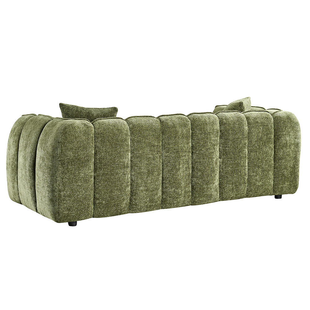 Ventura Fabric 3 Seater Sofa In Olive
