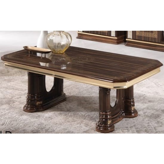 Venus High Gloss Coffee Table In Walnut And Gold_1