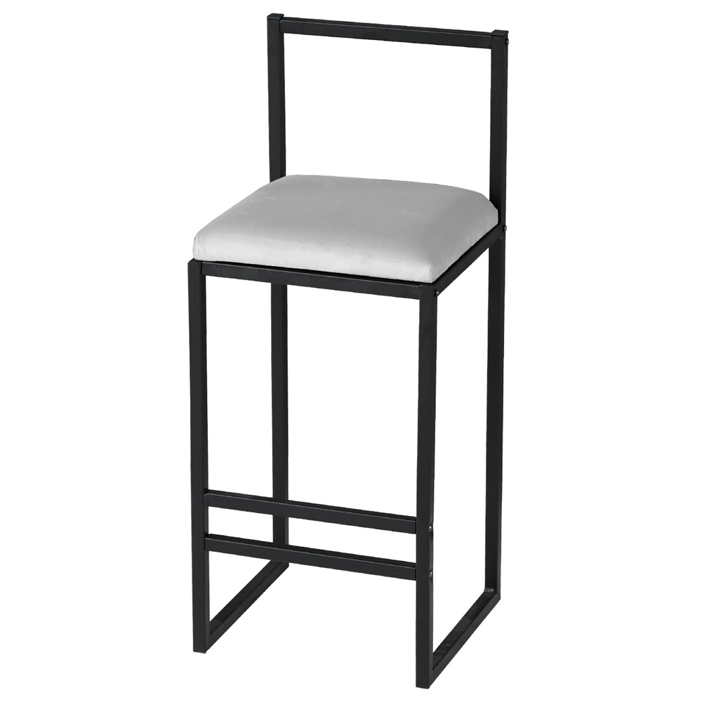 Verano Wooden Bar Table with 4 Cream Stools in Walnut