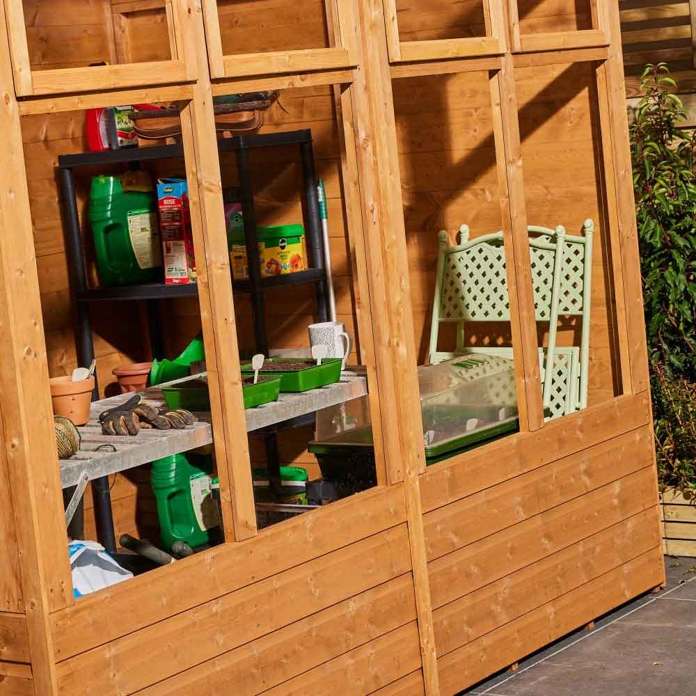 Verdant 6x8 Wooden Summerhouse in Honey Brown