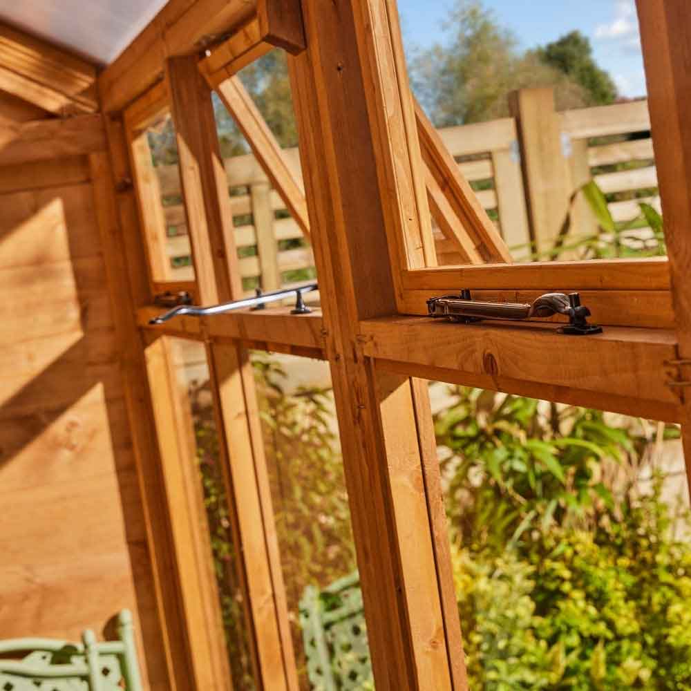 Verdant 6x8 Wooden Summerhouse in Honey Brown
