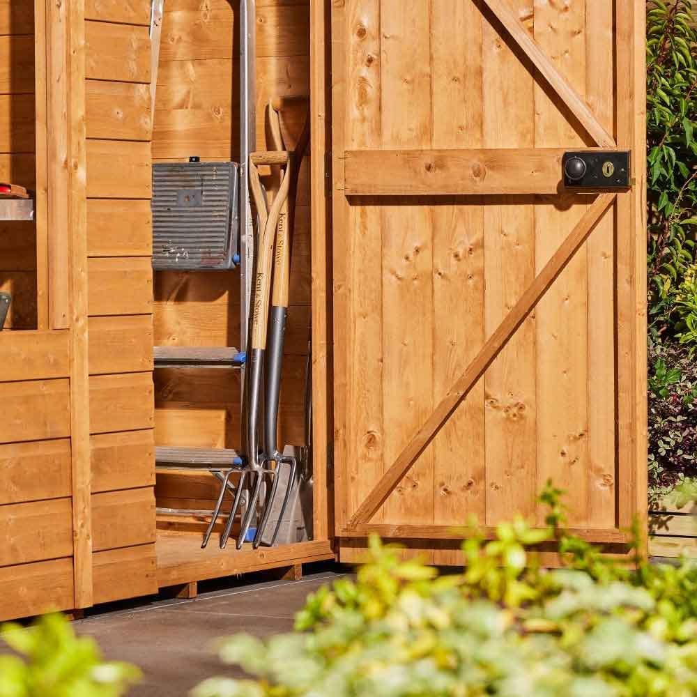 Verdant 6x8 Wooden Summerhouse with Store in Natural