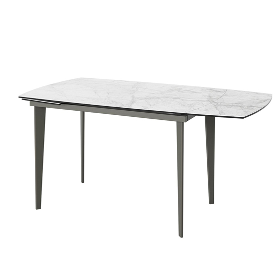Victoria Ceramic Extending Dining Table In Light Grey_2
