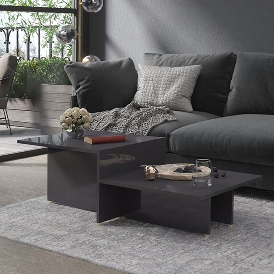 Vered High Gloss Coffee Table In Grey_1