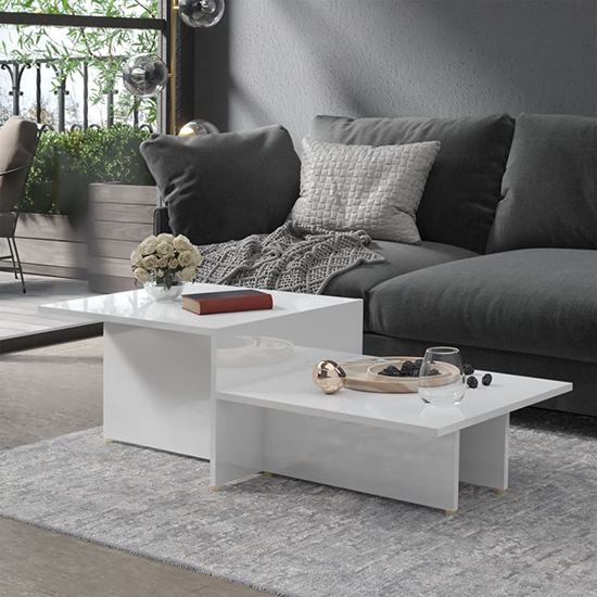 Vered High Gloss Coffee Table In White_1