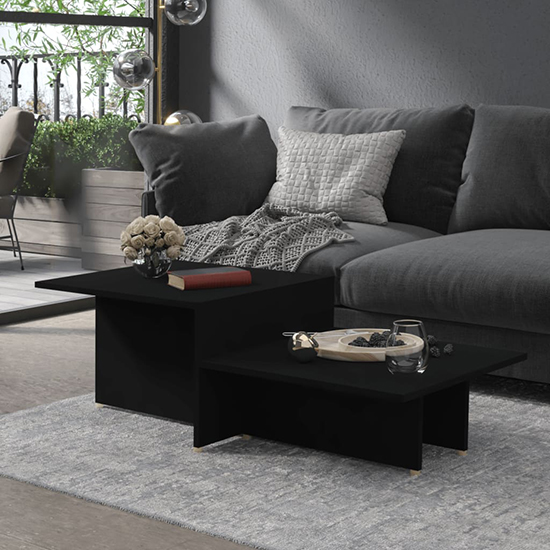 Product photograph of Vered Wooden Coffee Table In Black from Furniture in Fashion