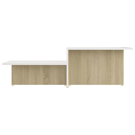 Vered Wooden Coffee Table In White And Sonoma Oak_3