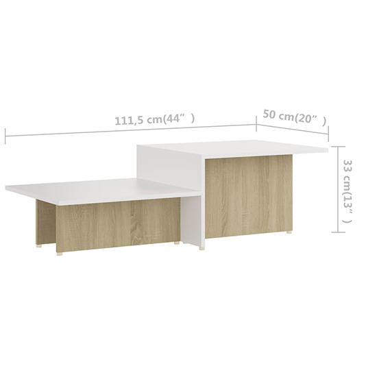 Vered Wooden Coffee Table In White And Sonoma Oak_4