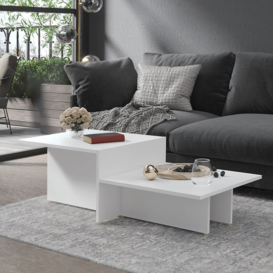 Vered Wooden Coffee Table In White_1