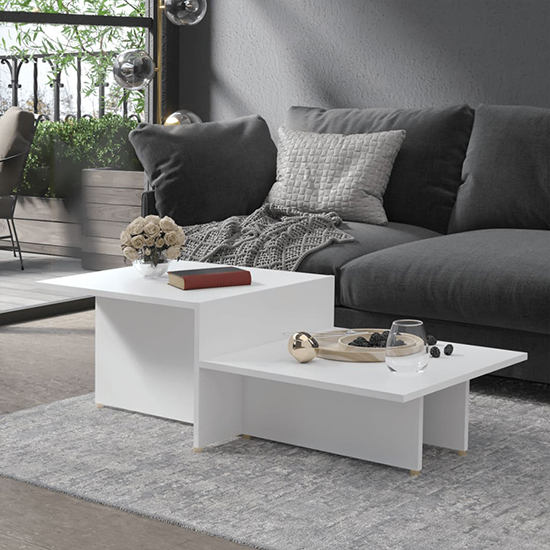 Read more about Vered wooden coffee table in white