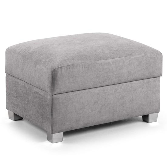 Product photograph of Verna Fabric Foot Stool In Grey from Furniture in Fashion
