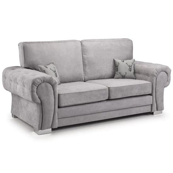 Read more about Verna fullback fabric 3 seater sofa in grey