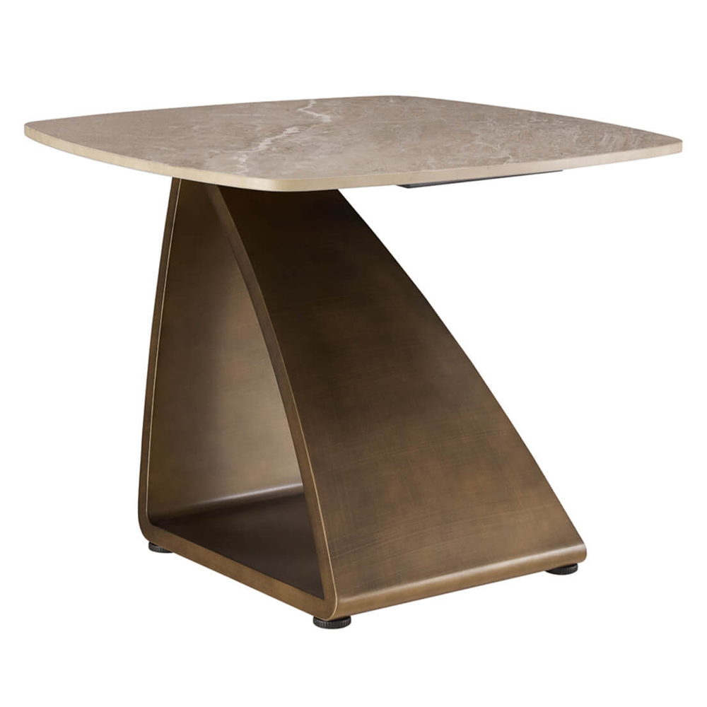 Read more about Vernal sintered stone top lamp table in brown