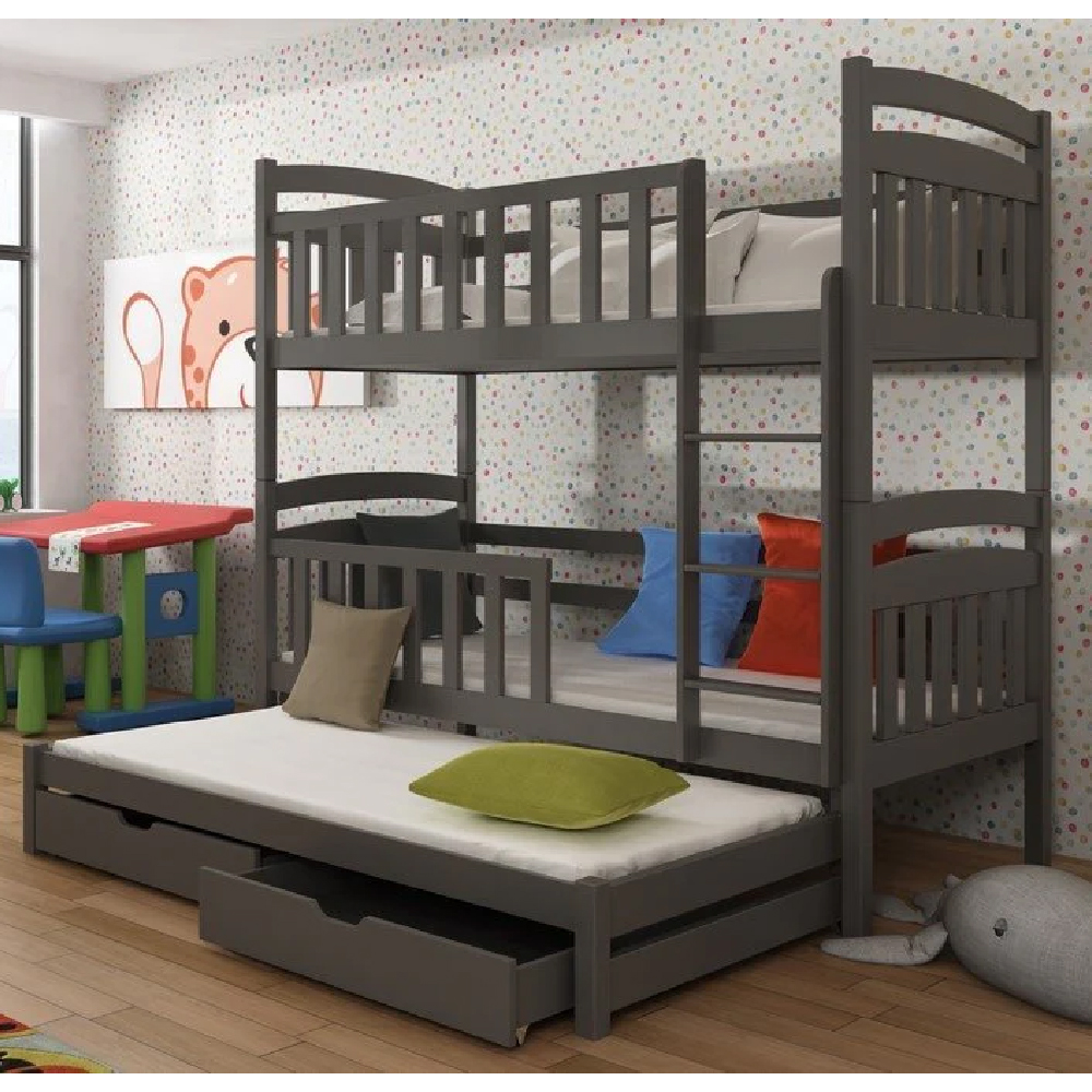Read more about Vernal wooden bunk bed without mattress and trundle in graphite