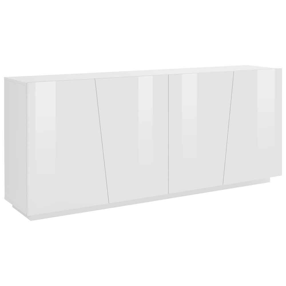 Verndale High Gloss Storage Cabinet With 4 Doors In White