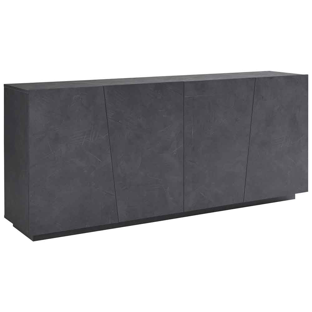 Verndale Wooden Storage Cabinet With 4 Doors In Slate