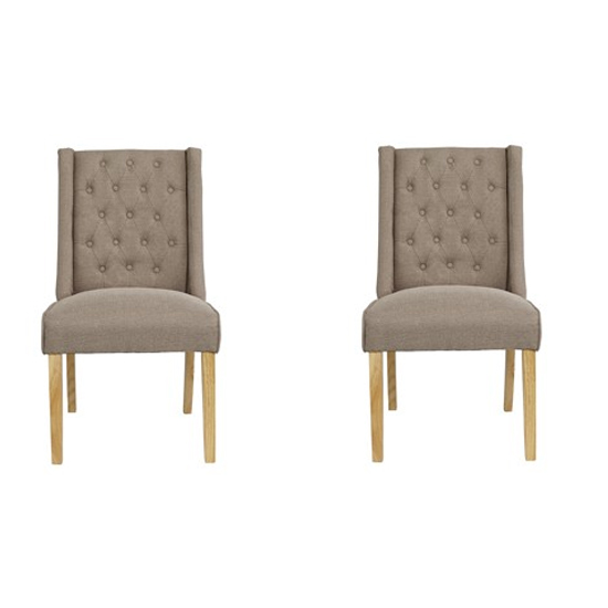 Vistra Beige Finish Dining Chairs In Pair