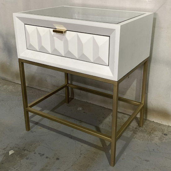 Read more about Veraiza end table in white high gloss with 1 drawer