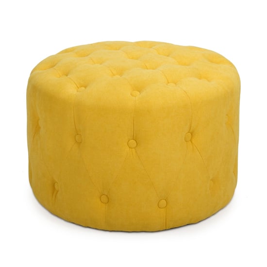 Read more about Vallejo small round pouffe in sunny yellow