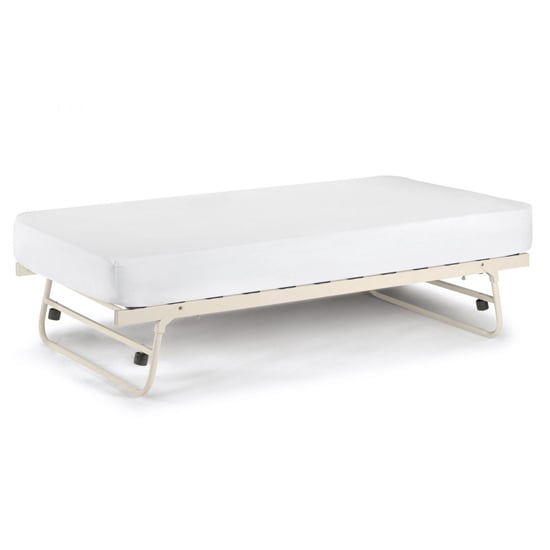 Vandana Metal Day Bed With Guest Bed In Stone White_4