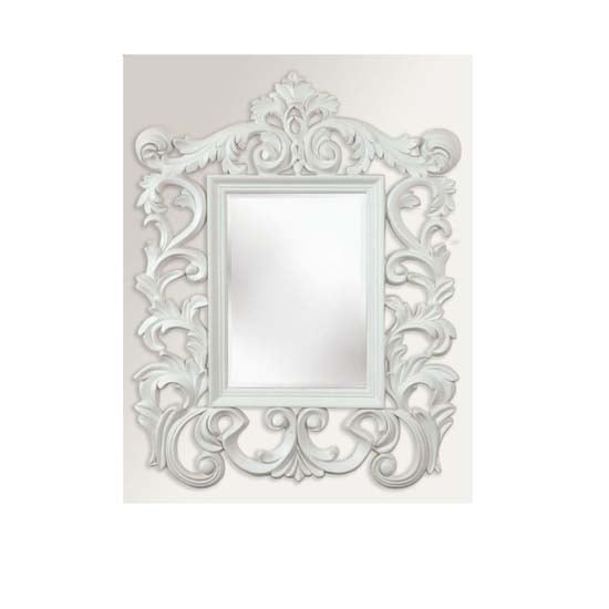 Product photograph of Versailles White Wall Mirror from Furniture in Fashion