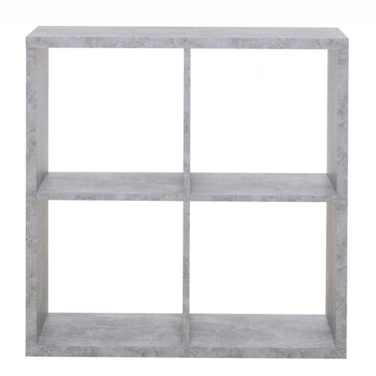 Version Cube Display Unit In Structured Concrete With 4 Shelves_2