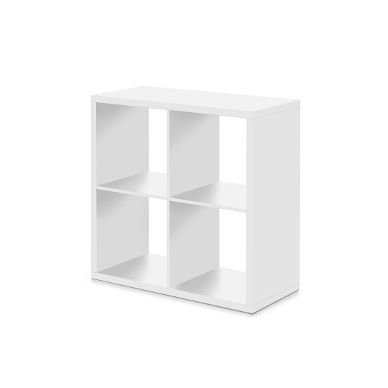 Version Cube Display Unit In White With 4 Compartments_2