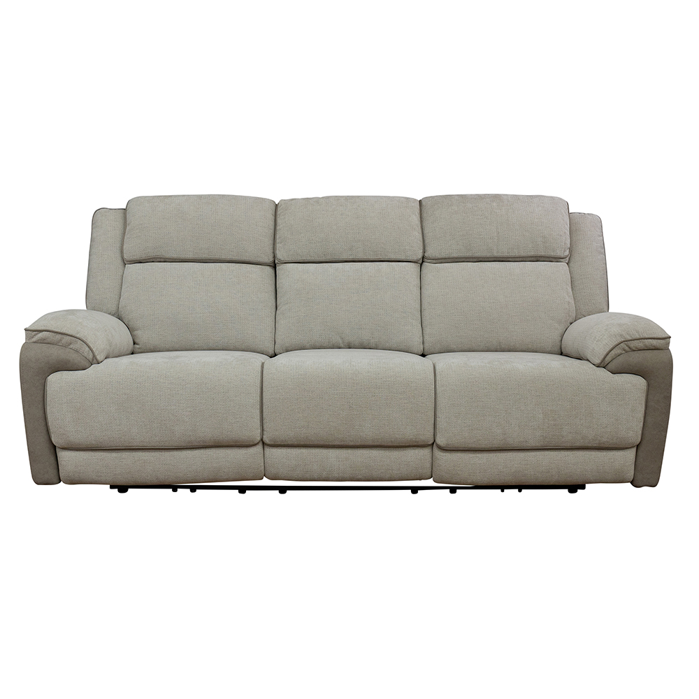 Vervel Fabric Electric Recliner Sofa Suite in Soft Grey