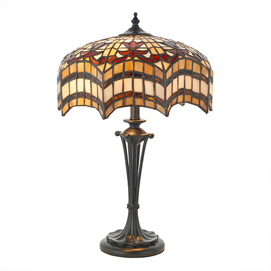 Vesta Small Tiffany Glass Table Lamp In Dark Bronze_2
