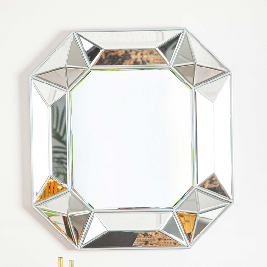 Vestal Art Deco 3D Wall Mirror In Clear thumbnail