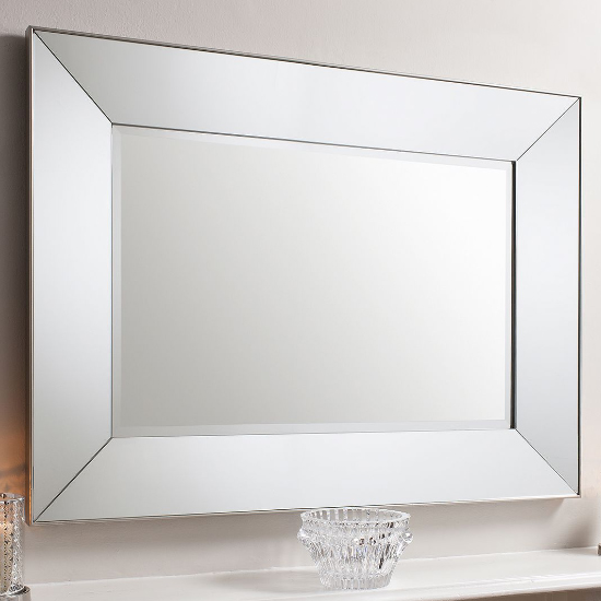 Photo of Vestal rectangular wall mirror in silver frame