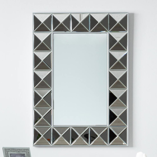 Product photograph of Vestal Wall Mirror Rectangular In White Wooden Frame from Furniture in Fashion