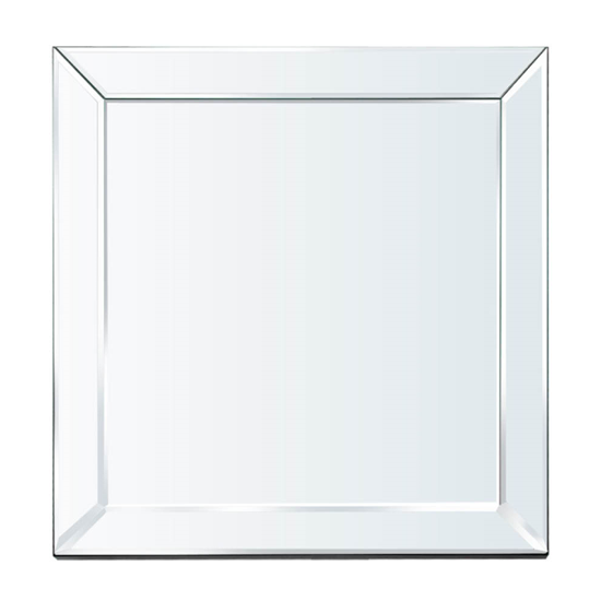 Photo of Vestal wall mirror square large in white wooden frame
