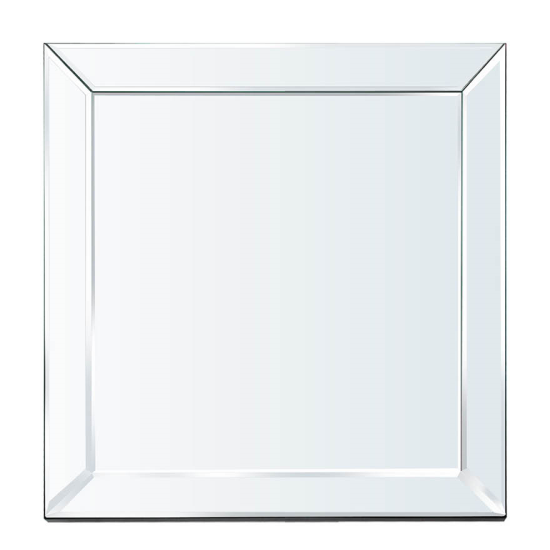 Photo of Vestal wall mirror square small in white wooden frame