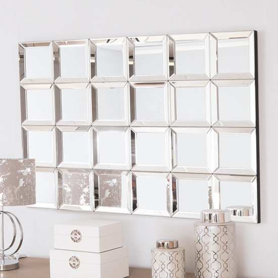Product photograph of Vestal Window Pane Design Wall Mirror In 3d Frame from Furniture in Fashion