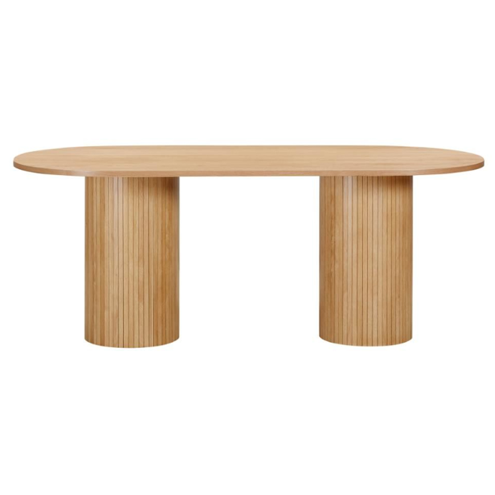 Vevey Large Wooden Oval Dining Table In Oak