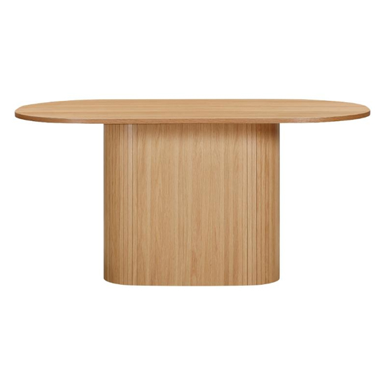 Vevey Wooden Dining Table Oval Small In Natural Oak