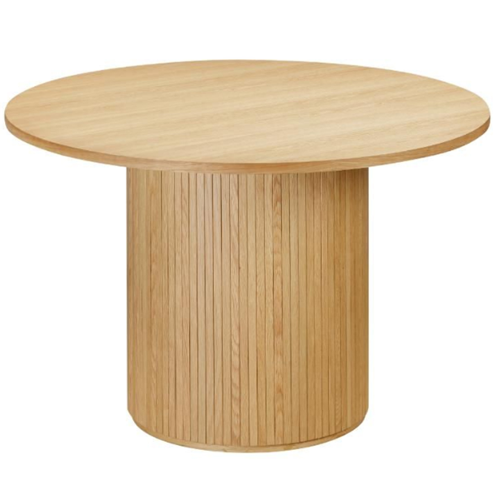 Vevey Wooden Round Dining Table In Oak
