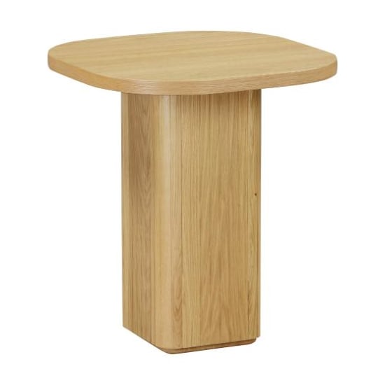 Vevey Wooden Side Table Square In Natural Oak