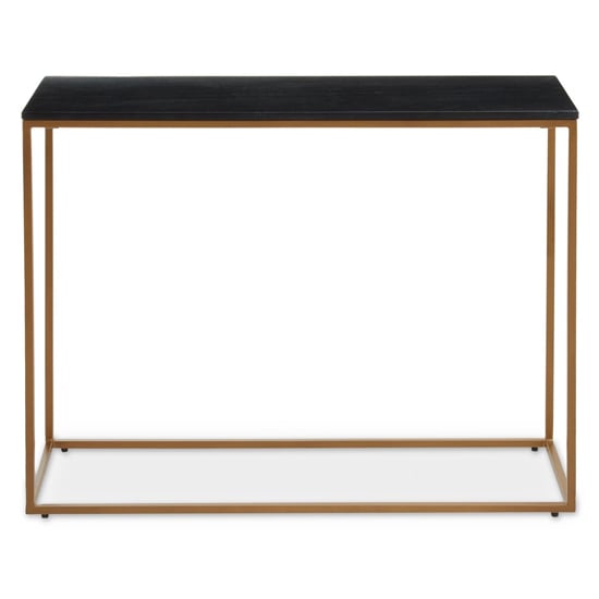 Viano Rectangular Black Marble Console Table With Gold Base_2