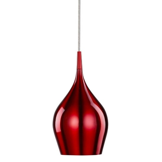 Vibrant 12cm Pendant Light In Wine Red