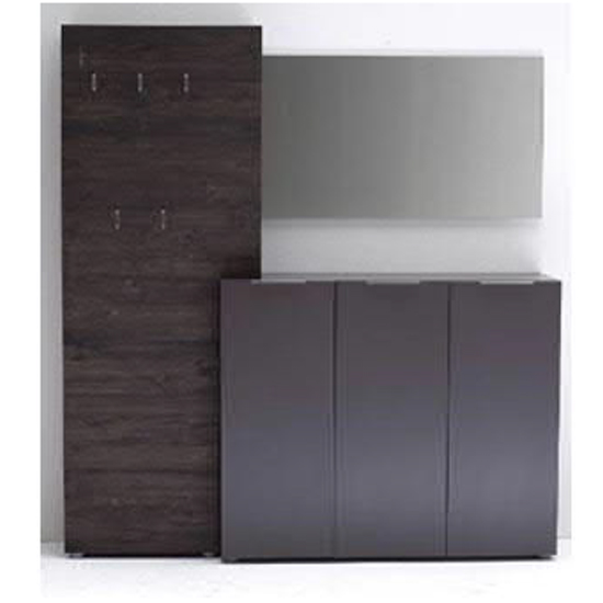 Vicenza Hallway Furniture Set In Oak And Anthracite Furniture in Fashion