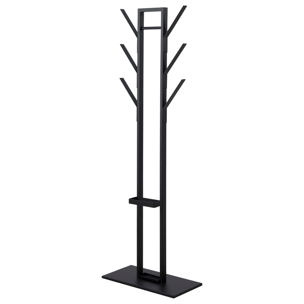 Vicksburg Metal Double Coat Hanger Stand In Matt Black