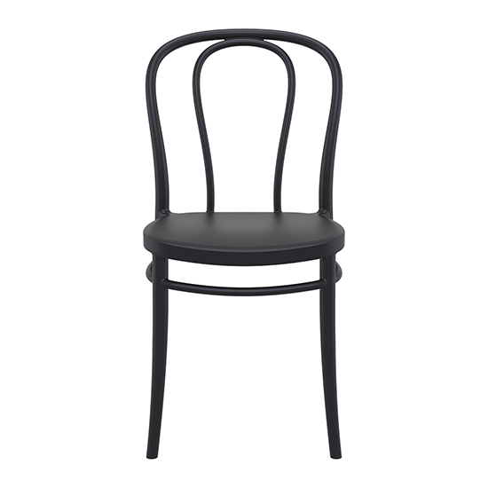 Victor Black Polypropylene Dining Chairs In Pair
