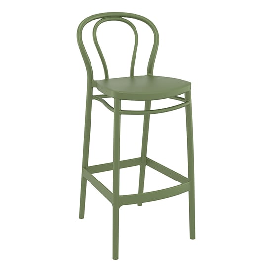 Product photograph of Victor Polypropylene With Glass Fiber Bar Chair In Olive Green from Furniture in Fashion