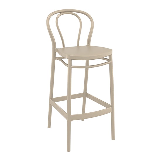 Product photograph of Victor Polypropylene With Glass Fiber Bar Chair In Taupe from Furniture in Fashion