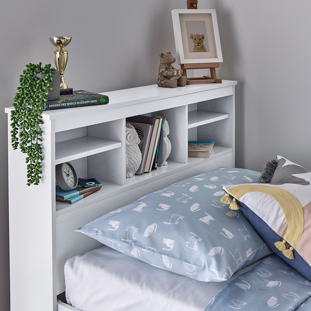 Vidalia Wooden Guest Bed With 3 Drawers In White
