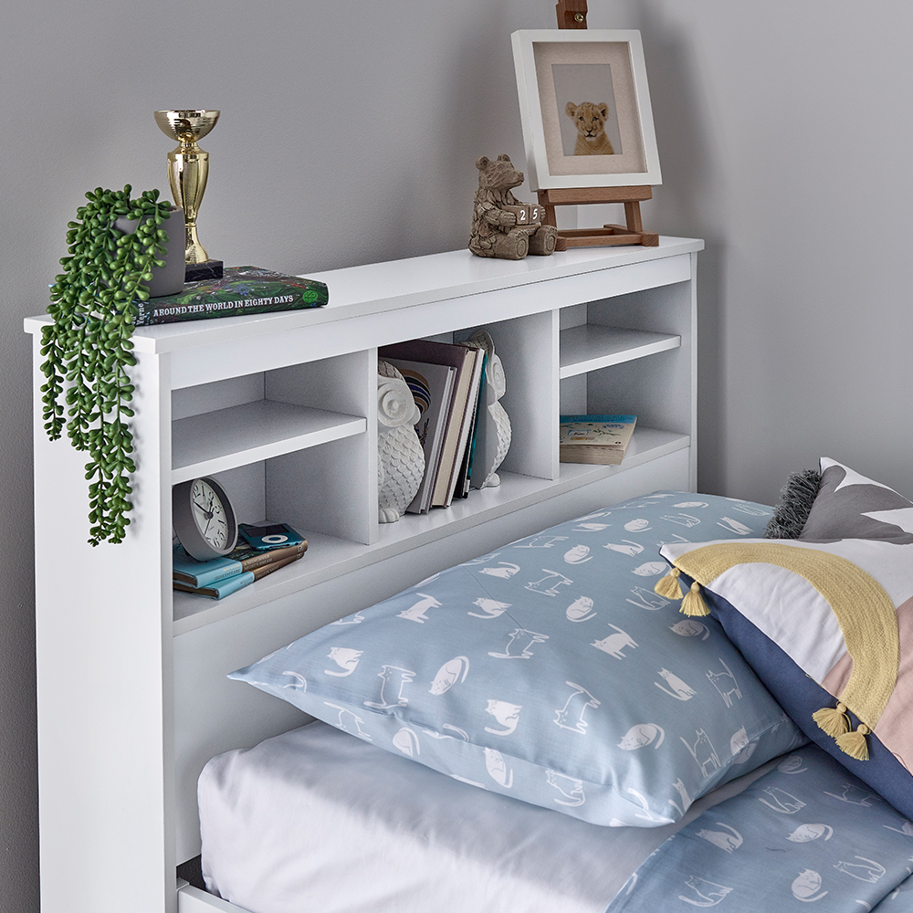 Vidalia Wooden Guest Bed With Trundle In White