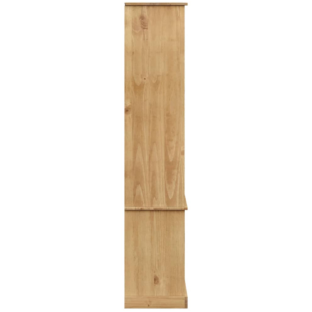 Vidor Wooden Bookcase With 2 Doors In Brown