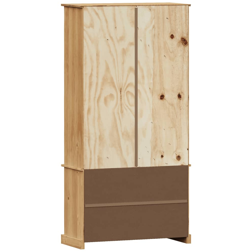 Vidor Wooden Bookcase With 2 Doors In Brown